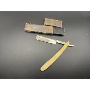 Vintage Straight Razor with Original Case Antique Barber Shop
